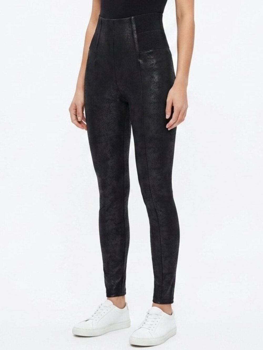 Le Chateau Wide Waistband Stretch Heavyweight Leggings- Sz. 1